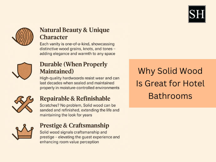 Why solid wood is great for hotel bathrooms